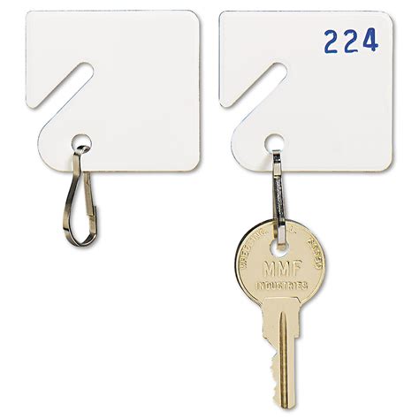 metal key box slotted hanger tags|keyring tags for cabinets.